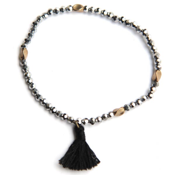 paloma-stella-bracelet-pompon-noir-perles-argente-dorees