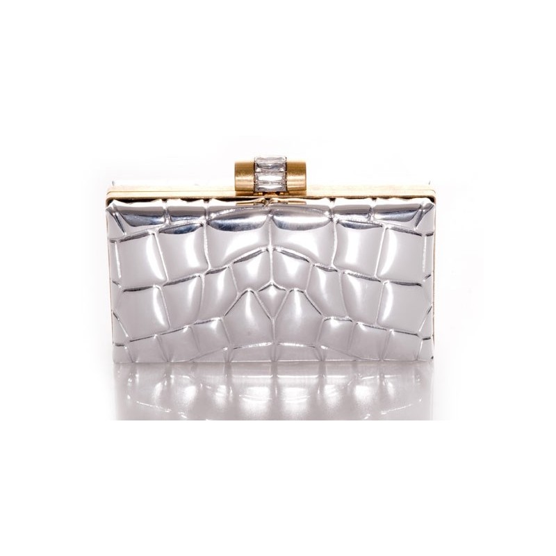 yves saint laurent pre owned silver small bag