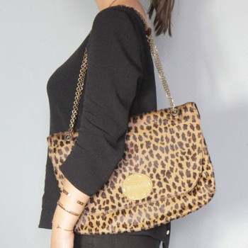 sac cuir leopard sous les paves paris