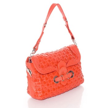 Sonia Rykiel Senso bag in orange leather with tone-on-tone studs
