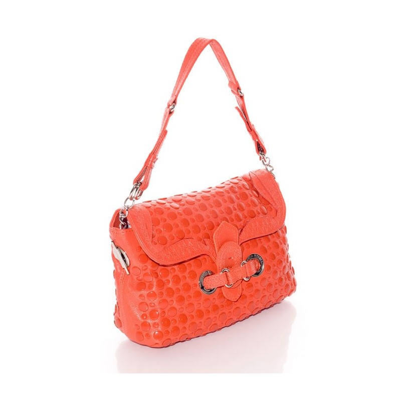 Sonia Rykiel Senso bag in orange leather with tone-on-tone studs