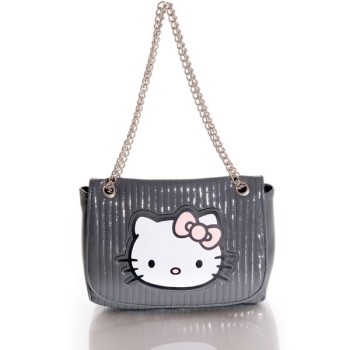 Hello Kitty sac matelassé vinyl gris - vintage Collector