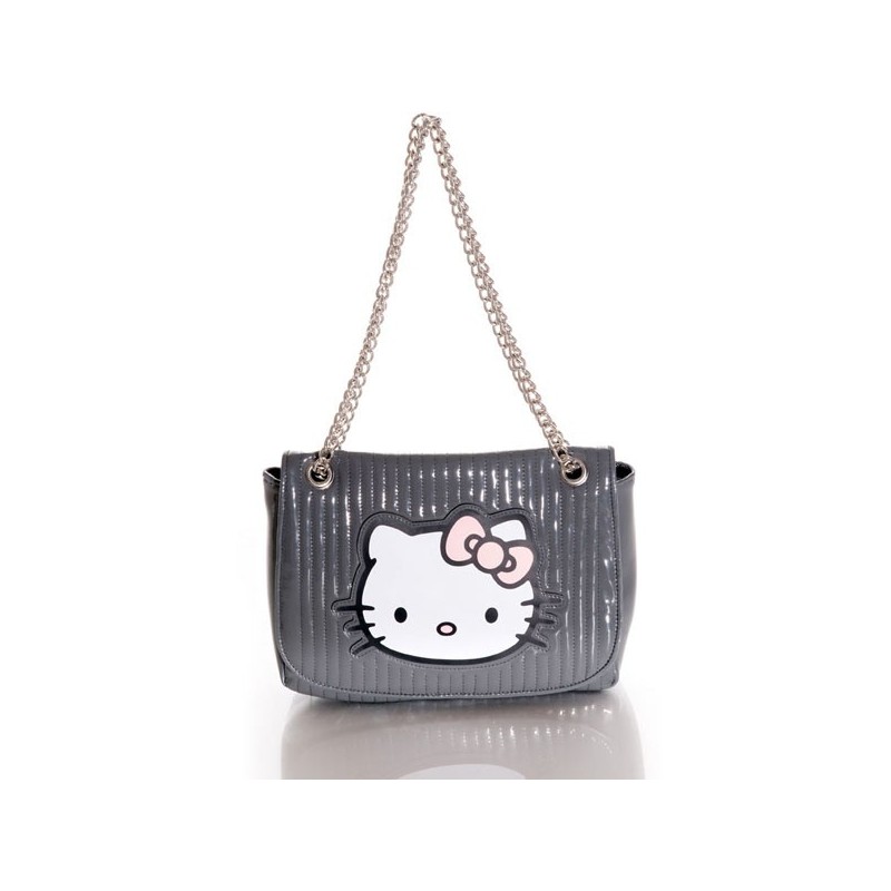Hello Kitty sac matelassé vinyl gris - vintage Collector