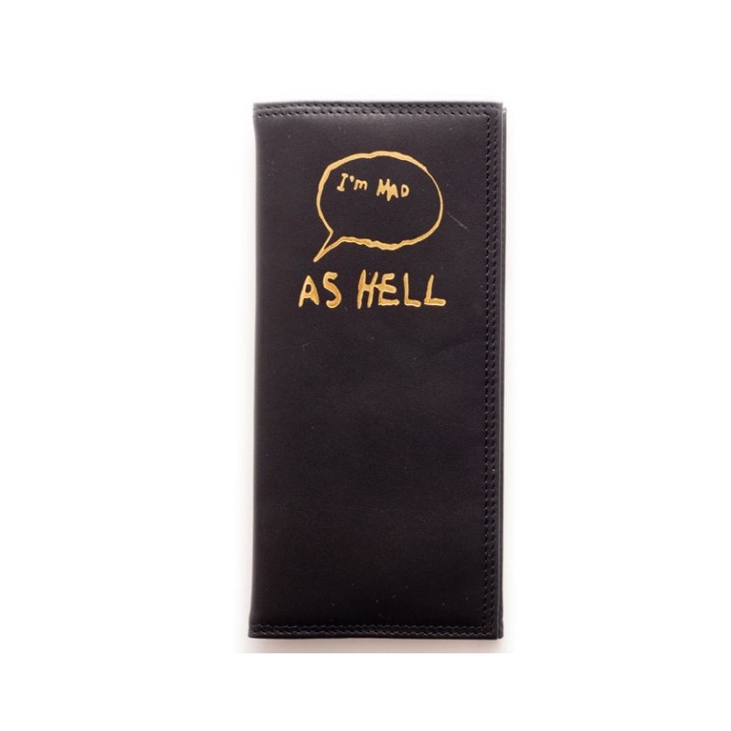 Portefeuille noir Mad as hell de la designer Paris House