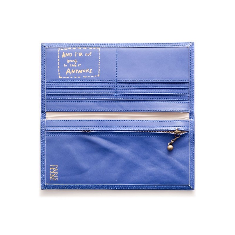 Klein blue leather wallet designer Paris House