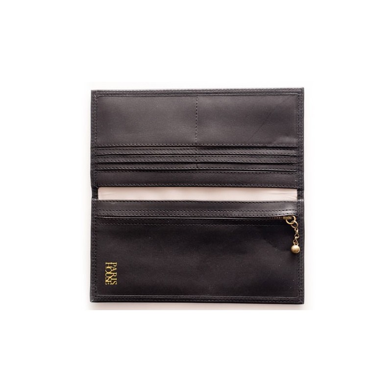 Portefeuille cuir noir Paris House créateur