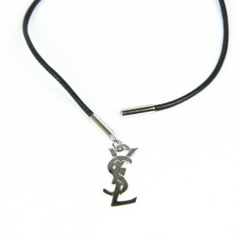 Yves Saint Laurent - Vintage Silver Pendant Necklace logo