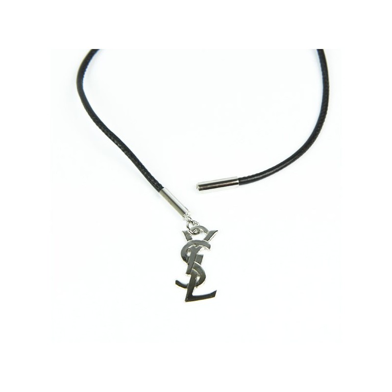 Yves Saint Laurent - Vintage Silver Pendant Necklace logo