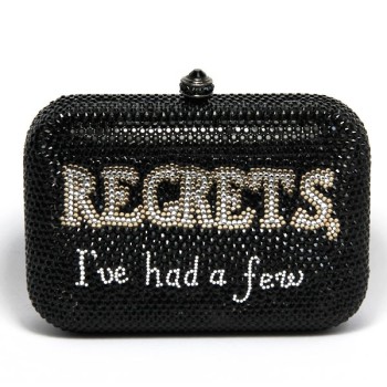 Minaudière strass noir