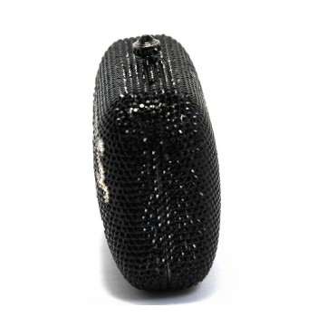 Minaudière strass noirs