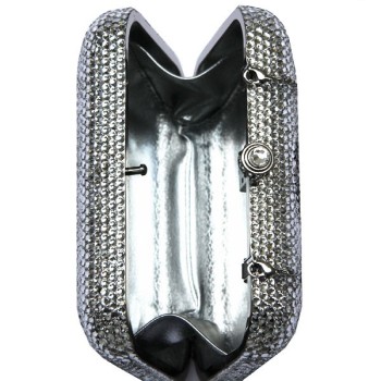 Minaudière strass noir