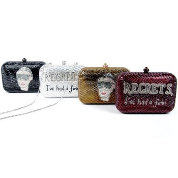 Minaudière strass noirs