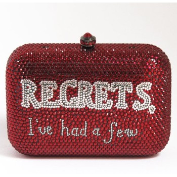 Minaudière strass rouge