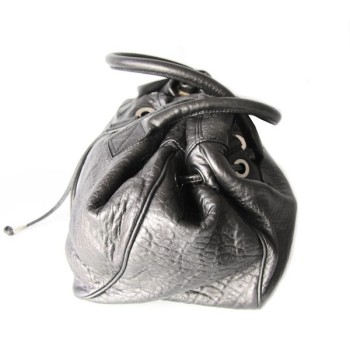 Sonia Rykiel - Sac New Margot cui métallisé gris de côté