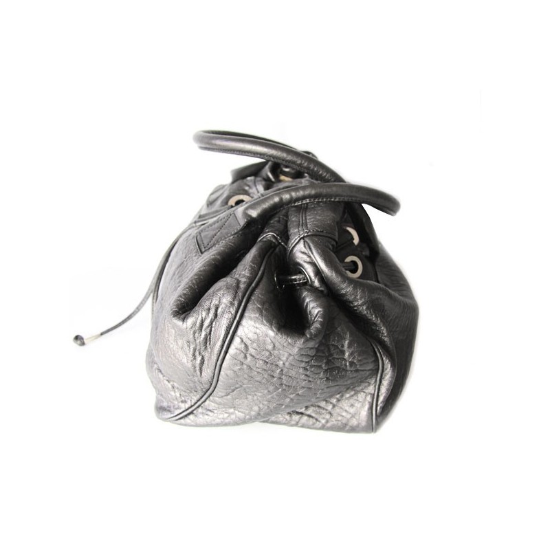 Sonia Rykiel - Sac New Margot cui métallisé gris de côté