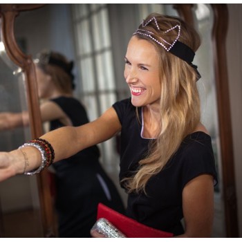 Bijou de tête de défilé Sonia Rykiel Vintage porté