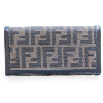 Brown monogram canvas Fendi wallet available on Matemonsac