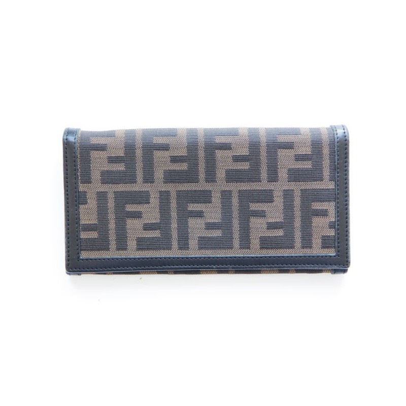 Brown monogram canvas Fendi wallet available on Matemonsac