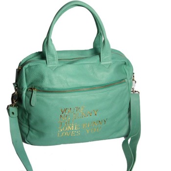 week end bag de Paris House en cuir vert