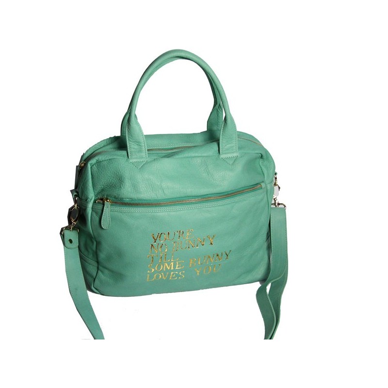 week end bag de Paris House en cuir vert