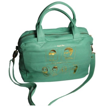 week end bag de Paris House en cuir vert