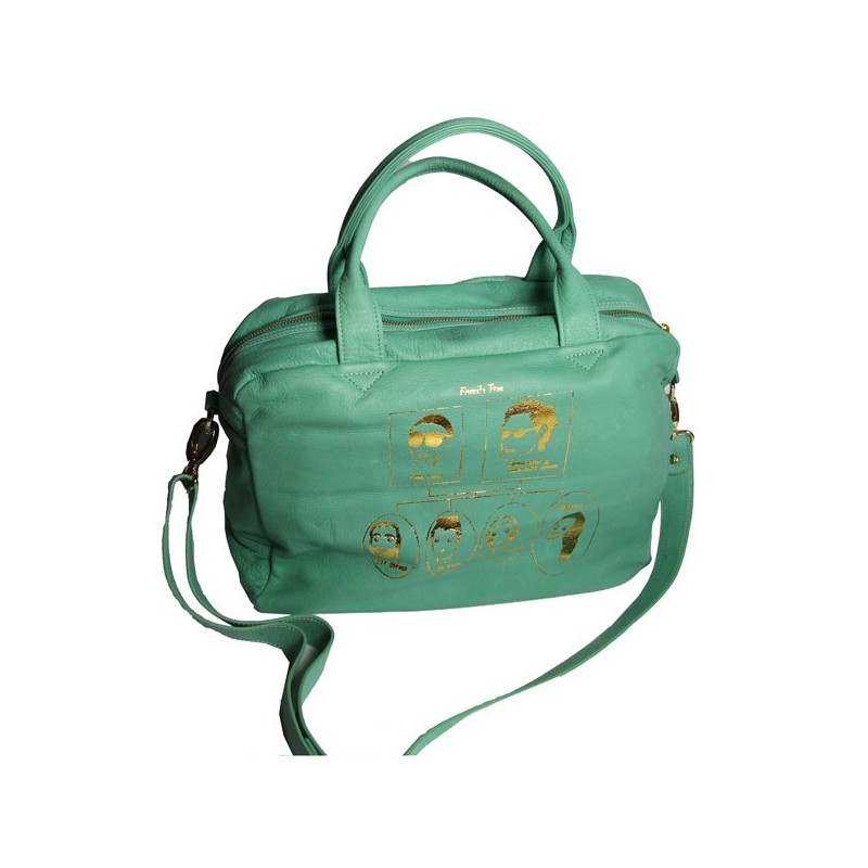 week end bag de Paris House en cuir vert