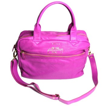 Sac 24 heures de la marque paris house cuir rose