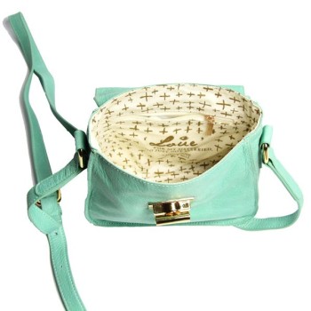 Besace cuir vert pâle