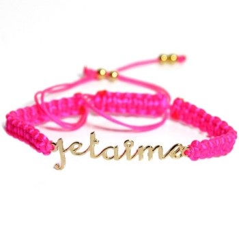 bracelet je t aime dore