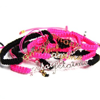 bracelet je t aime dore