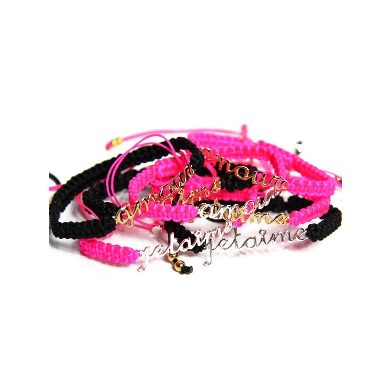 bracelet je t aime dore