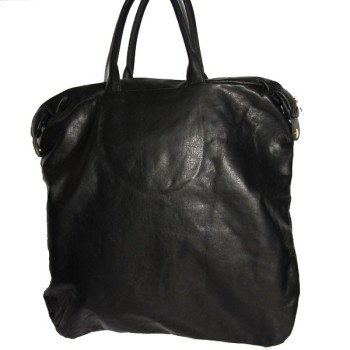 Maxi sac a main cuir noir de la marque Paris House de dos