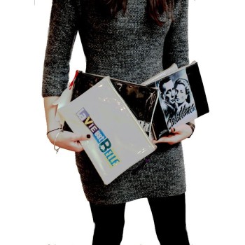 trousse pochette dentelle vinyle transparent