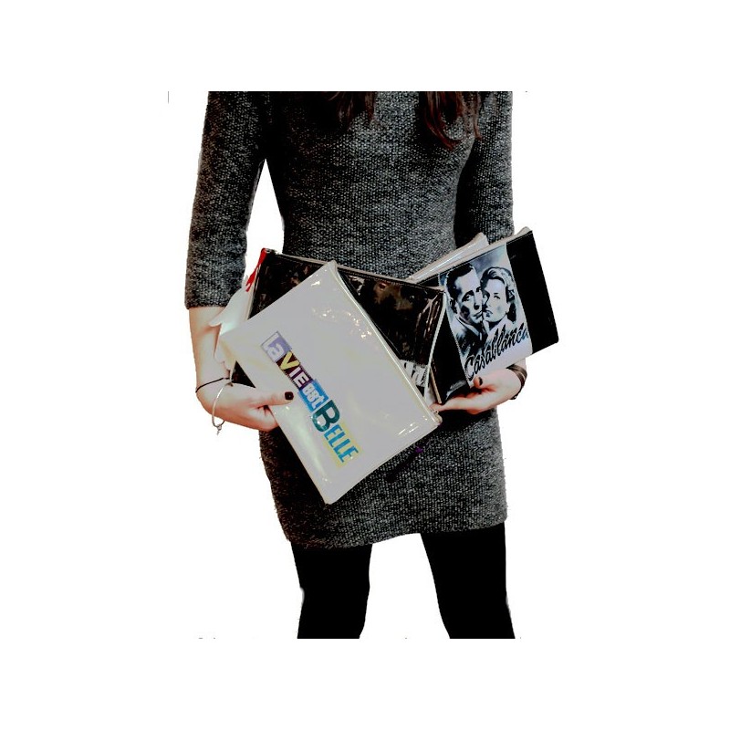 trousse pochette dentelle vinyle transparent