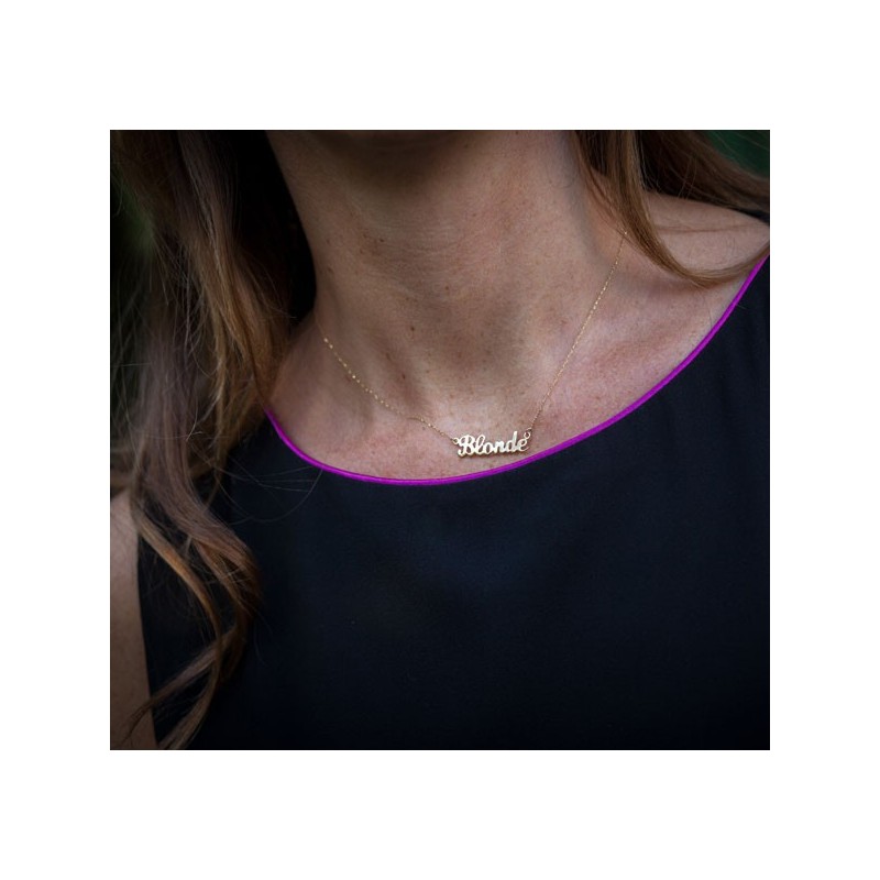Blonde Necklace pink gold