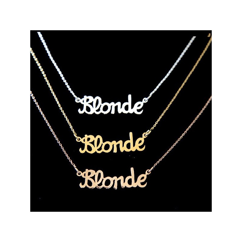 Blonde Necklace pink gold
