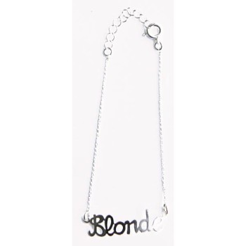 Bracelet message Blonde argent
