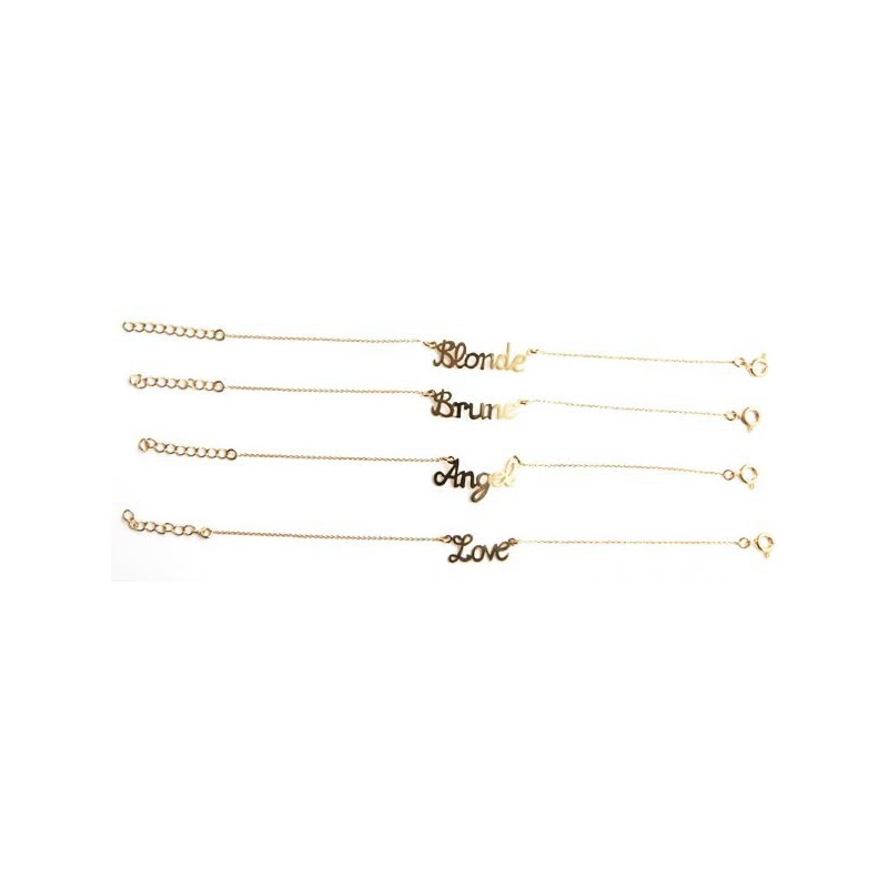 Bracelet à message plaqué or