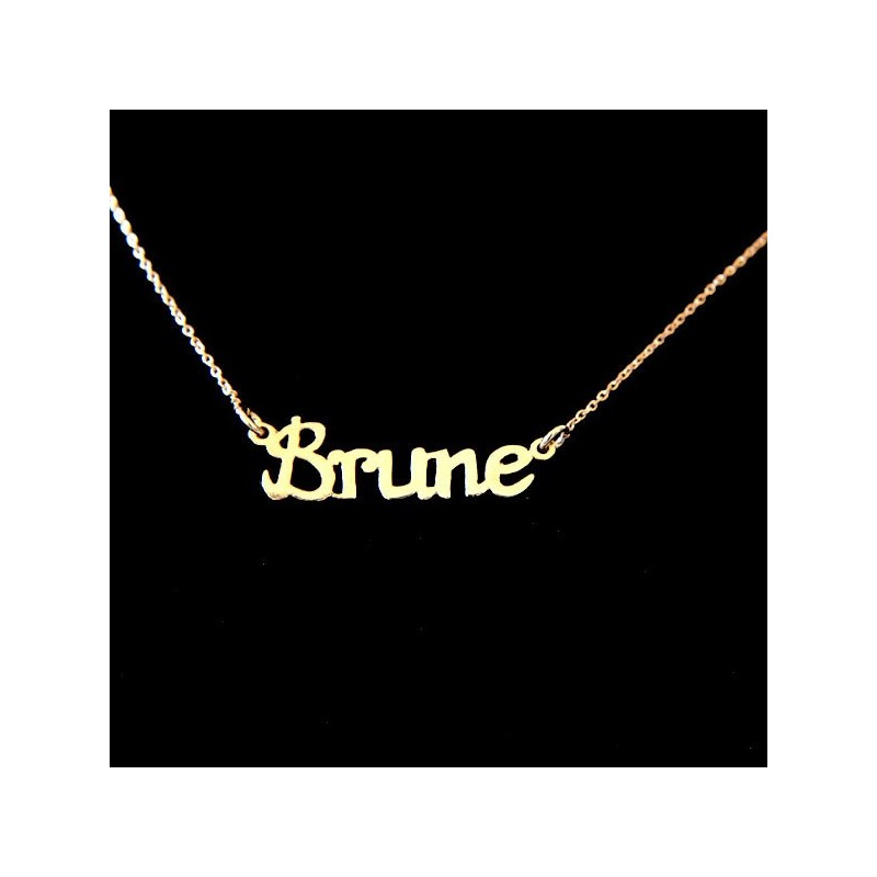 Collier Brune Or avec sa chaînette de réglage