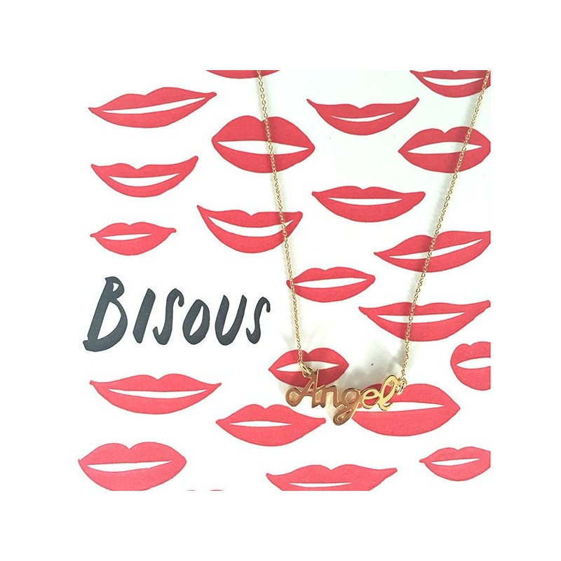 Angel gold necklace made in paris