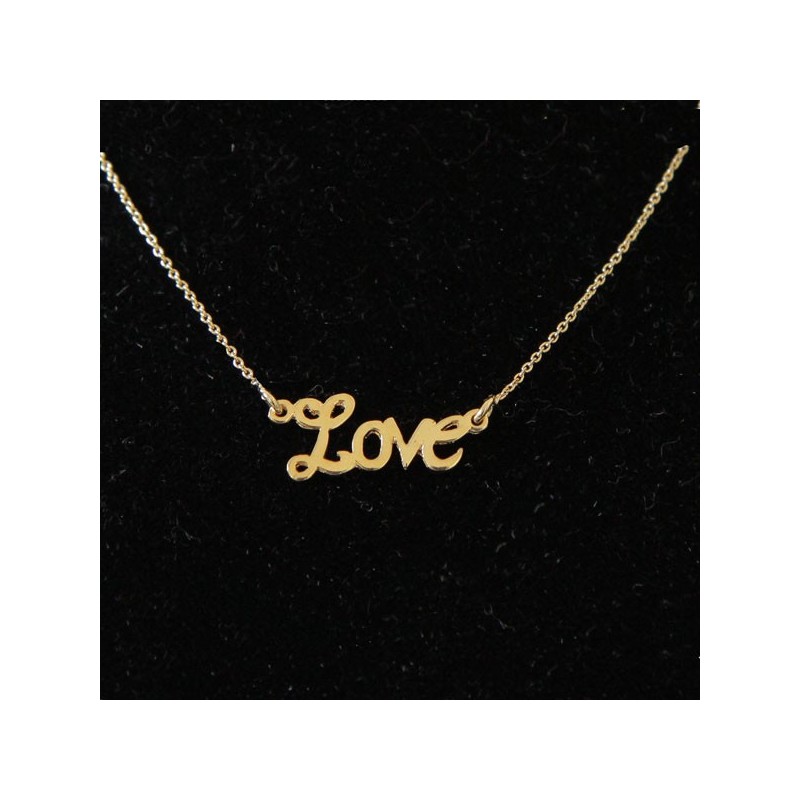 Collier Love Or Jaune