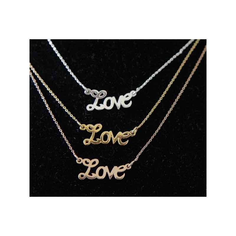 Collier Love Or Jaune