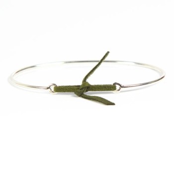 Jonc Argent et lien nubuck...