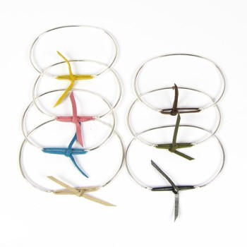 Jonc Argent et lien nubuck