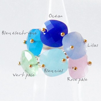 bague quartz plaque or createur