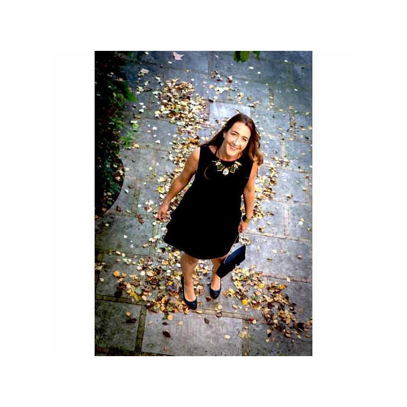 Collier avec strass Swarovski® et plexiglas bronze