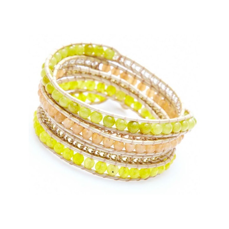 nakamol wrap bracelet jaune