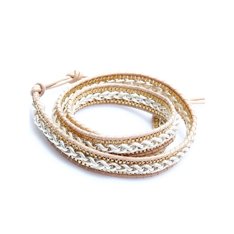 bracelet wrap nakamol argent