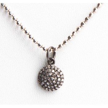 Chaine en perles en argent - 90 cm