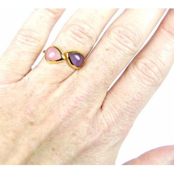 bague lucas jack london resine lilas